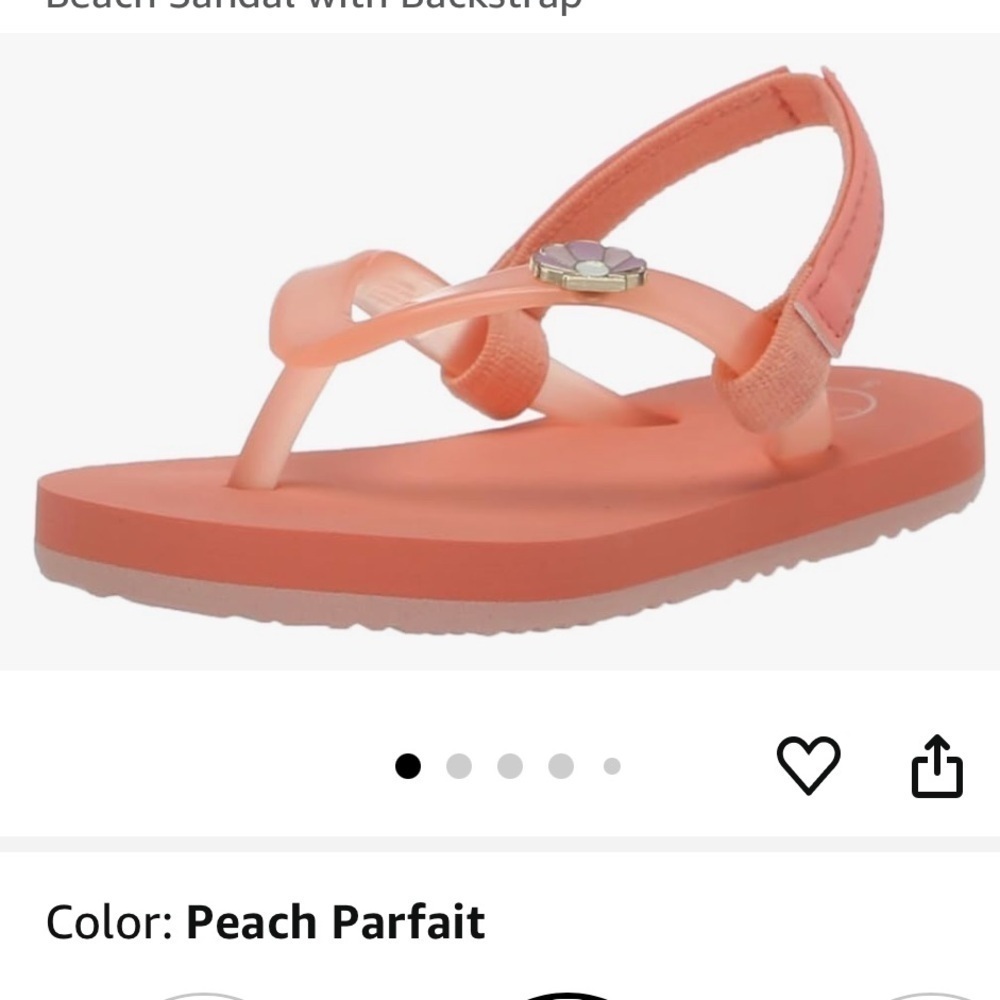 NWT REEF Toddler/Little Kid Charming Flip Flop, Super Lightweight with Backstrap